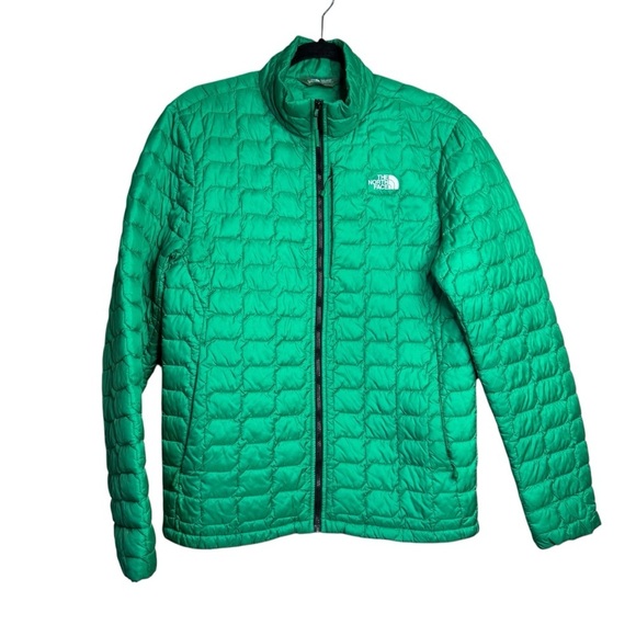 The North Face Jacket Men’s Small Kelly Green ThermoBall Full Zip Quilted Puffer